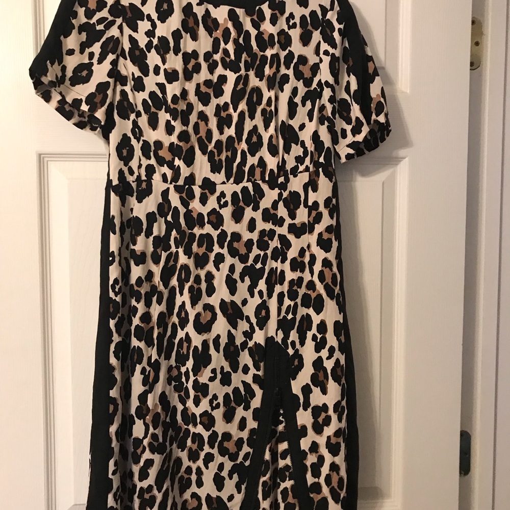 Nanette Lepore leopard side zip dress - Picture 2 of 5